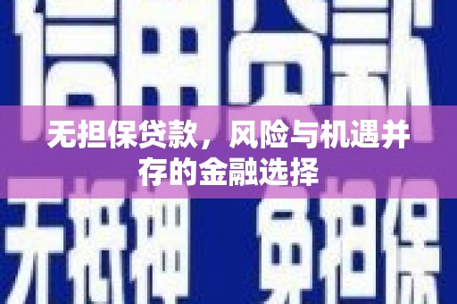 福绵无担保贷款，风险与机遇并存的金融选择