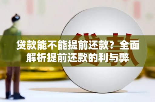 福绵贷款能不能提前还款？全面解析提前还款的利与弊