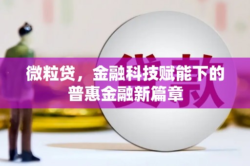 福绵微粒贷，金融科技赋能下的普惠金融新篇章