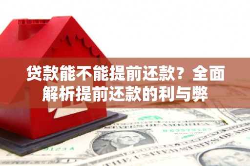 福绵贷款能不能提前还款？全面解析提前还款的利与弊