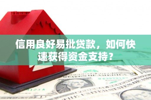 福绵信用良好易批贷款，如何快速获得资金支持？