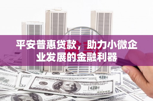 福绵平安普惠贷款，助力小微企业发展的金融利器