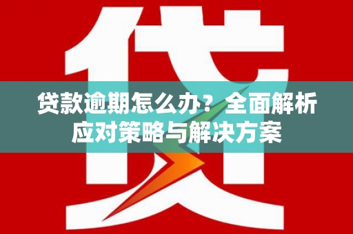 福绵贷款逾期怎么办？全面解析应对策略与解决方案