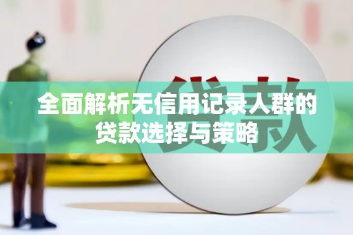 福绵全面解析无信用记录人群的贷款选择与策略