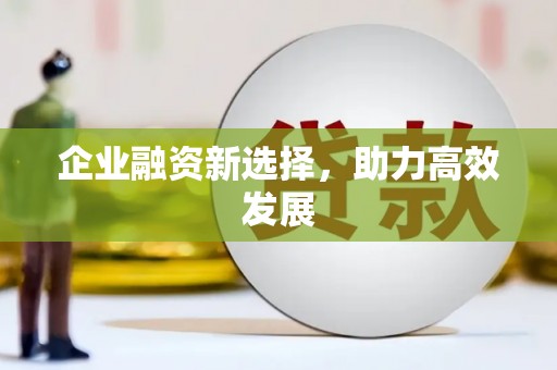 福绵企业融资新选择，助力高效发展