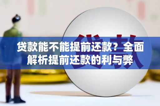 福绵贷款能不能提前还款？全面解析提前还款的利与弊